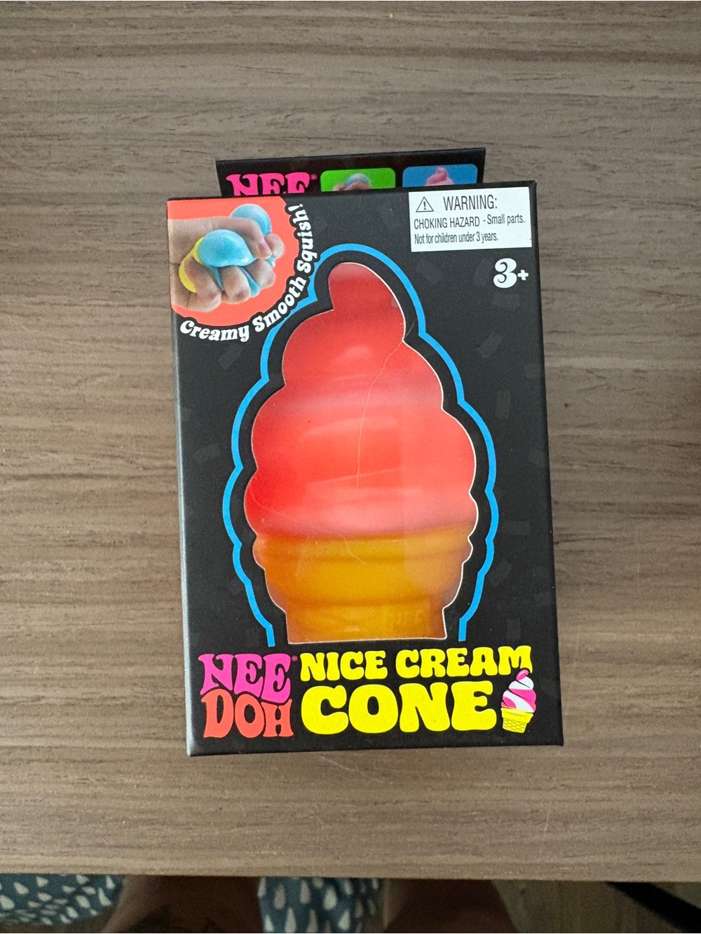 Needoh Nice Cream Cone Squishy Toy - Red & Yellow